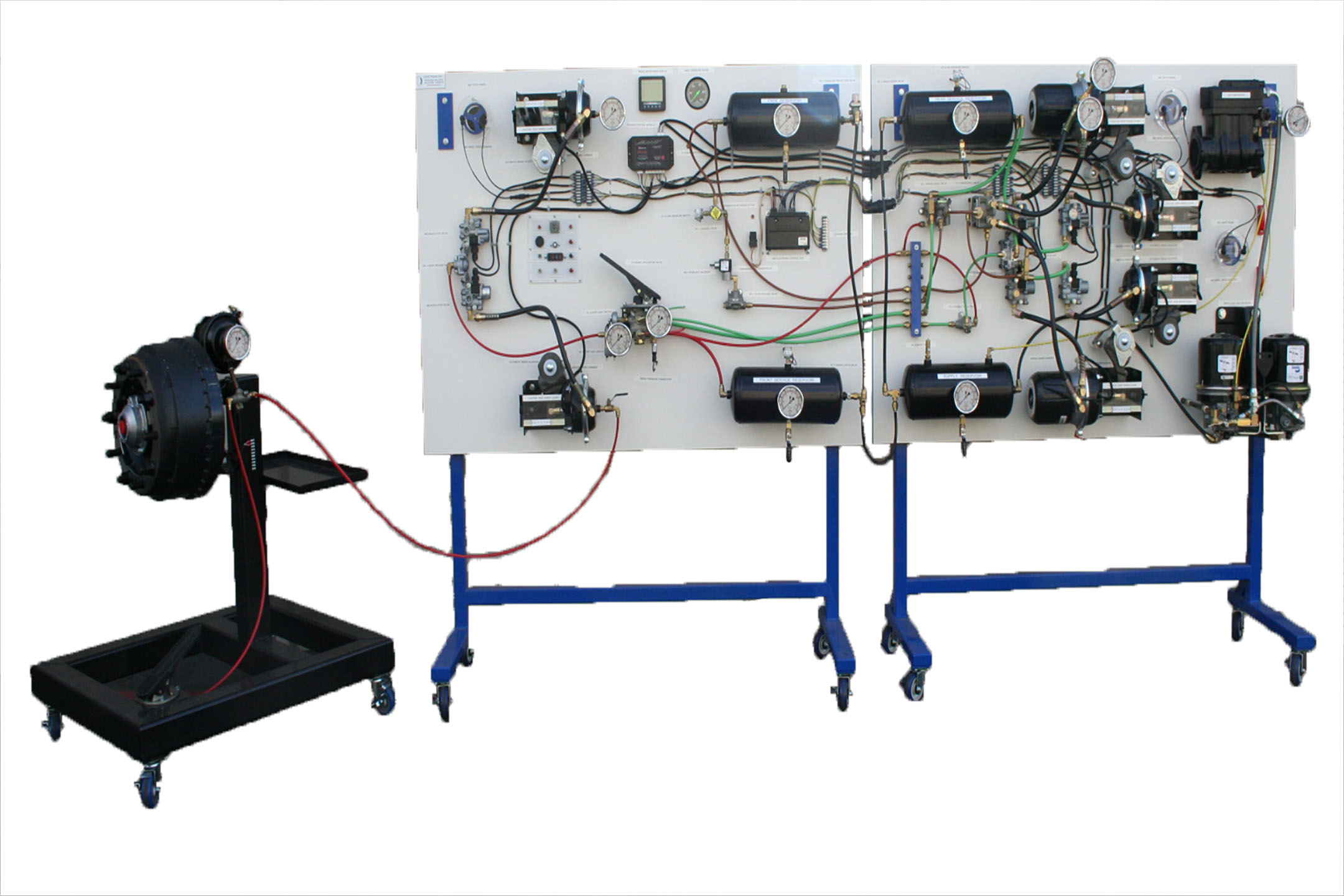 3 Axle Transit Bus S-Cam Brake Training Board with Electronic Stroke Sensing and S-Cam Front Wheel End